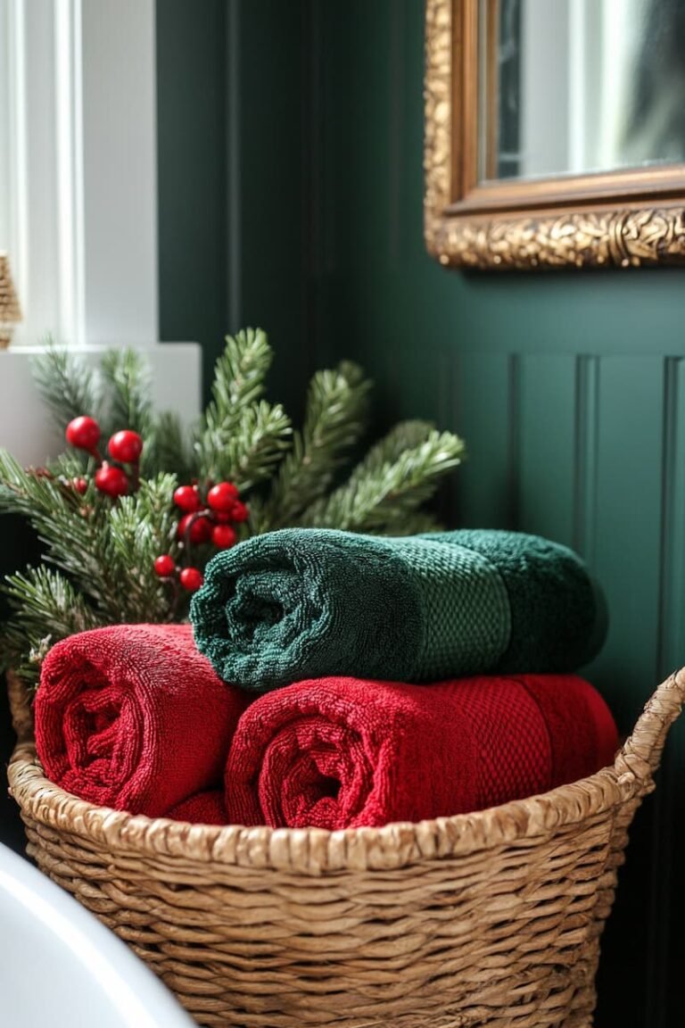 24 Simple Christmas Decor Ideas for Small Bathrooms